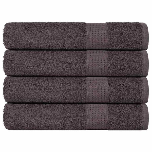 vidaXL Serviettes de sauna FROGN 4 pcs anthracite 80x200 cm 360 g/m&sup2;
