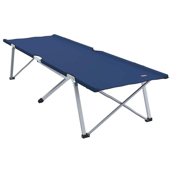 vidaXL Lit de camping pliant 2 pcs Bleu 194 x 62,5 x 42,5 cm