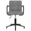 vidaXL Chaises pivotantes &agrave; manger lot de 2 gris clair velours