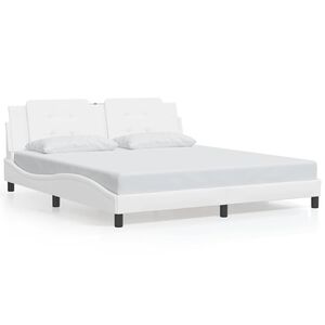 vidaXL Cadre de lit sans matelas Zadar blanc 180x200 cm similicuir