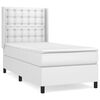 vidaXL Sommier &agrave; lattes de lit avec matelas Blanc 80x200 cm Similicuir