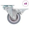 vidaXL 8 pcs Roulettes pivotantes 50 mm