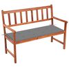 vidaXL Banc de jardin avec coussin 120 cm Bois d'acacia massif