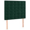 vidaXL T&ecirc;te de lit Vert fonc&eacute; 80x5x118/128 cm Velours