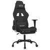 vidaXL Chaise de jeu avec repose-pied Noir Tissu