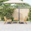 vidaXL Chaises de jardin avec table 3 pcs Beige 90 x 45 x 40 cm