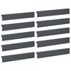vidaXL Profil&eacute; de recouvrement de jardin 10 pc 100 x 5 x 15 cm Acier