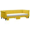 vidaXL Lit de jour avec lit gigogne et matelas jaune 80x200 cm velours