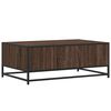 vidaXL Table basse ch&ecirc;ne marron 90x57x35 cm bois d'ing&eacute;nierie et m&eacute;tal