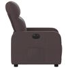 vidaXL Fauteuil inclinable &eacute;lectrique Marron fonc&eacute; Tissu
