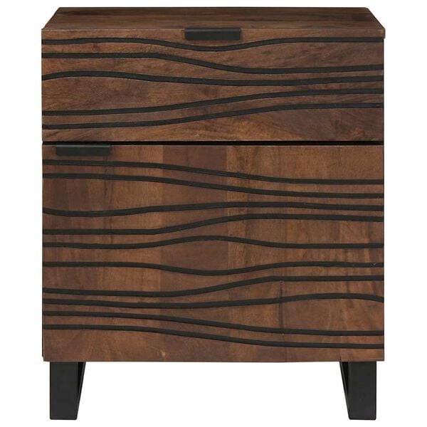vidaXL Cabinet de chevet Noyer 50 x 33 x 60 cm Bois d'acacia massif