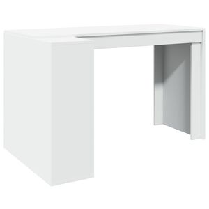 vidaXL Bureau blanc 123,5x73,5x75 cm bois d'ing&eacute;nierie