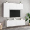 vidaXL Unit&eacute;s murales TV 5 pcs blanc bois d'ing&eacute;nierie
