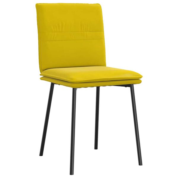 vidaXL Chaises &agrave; manger lot de 6 jaune velours