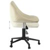 vidaXL Chaise pivotante de salle à manger Crème Velours