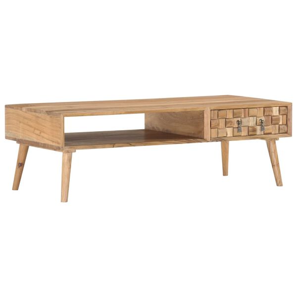 vidaXL Table basse 110x50x35 cm Bois d'acacia solide