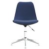 vidaXL Chaise pivotante de bureau Bleu Tissu