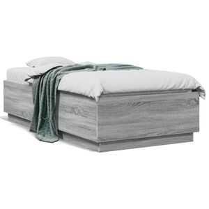 vidaXL Cadre de lit sans matelas sonoma gris 75x190 cm