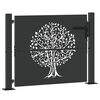 vidaXL Porte de Jardin Noir 100 x 100 cm Acier peint par poudre