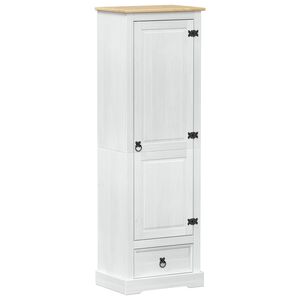 vidaXL Armoires avec tiroir Blanc 55 x 38 x 170 cm Pin massif