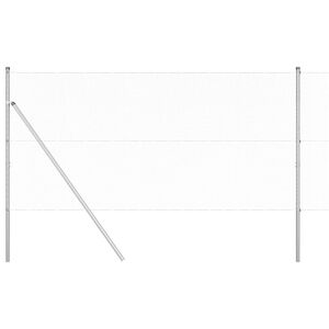 vidaXL Fixation au sol hexagonale 10 x 1,4 m Acier galvanis&eacute; Argent&eacute;