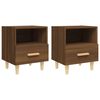 vidaXL Tables de chevet 2 pcs Ch&ecirc;ne marron 40x35x47 cm