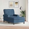 vidaXL Chaise longue avec coussin Bleu 91 x 157 x 91 cm tissu