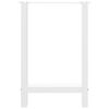 vidaXL Pieds de table &agrave; manger Blanc 2 pi&egrave;ces 60 x (72-73) cm Acier