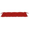 vidaXL Banc de jardin avec coussin rouge 120 cm Bois de teck massif