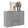 vidaXL Buffet sonoma gris 90,5x29,5x65 cm bois d'ing&eacute;nierie