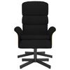 vidaXL Fauteuil inclinable avec repose-pied noir tissu