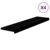 vidaXL Marches d'escalier 4 pcs brun-noir 100x25x2 cm ch&ecirc;ne massif
