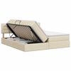 vidaXL Lit de Rangement avec t&ecirc;te de lit 2 pc Cr&egrave;me Cuir synth&eacute;tique