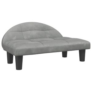 vidaXL Lit pour chien gris clair 70x52x30 cm velours