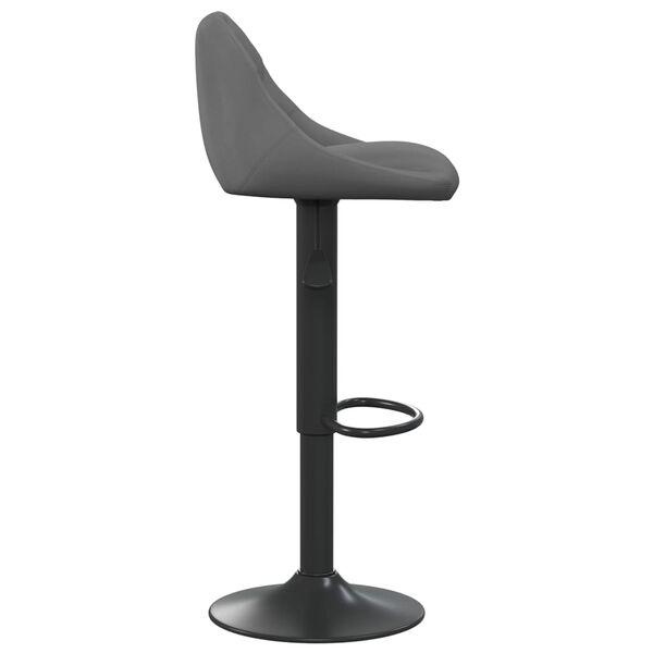 vidaXL Tabouret de bar Gris fonc&eacute; Velours