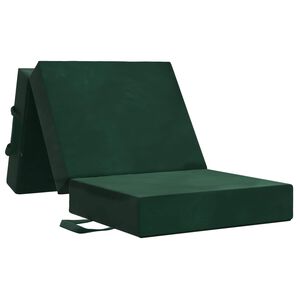 vidaXL Canap&eacute;-lit pliable 90 x 67 x 45 cm Vert fonc&eacute;
