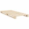 vidaXL Cadre de lit sans matelas avec t&ecirc;te de lit 90x200cm bois massif