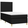 vidaXL Sommier &agrave; lattes de lit avec matelas Noir 100x200 cm Tissu