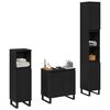 vidaXL Ensemble de mobilier de salle de bain 3 pcs Ch&ecirc;ne noir