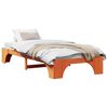 vidaXL Cadre de lit Brun cire 90 x 200 cm Pin massif