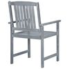 vidaXL Chaises de jardin et coussins lot de 6 Bois acacia massif Gris
