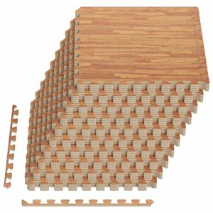 vidaXL Tapis de sol 40 pc bois 14,4 m&sup2; Mousse EVA