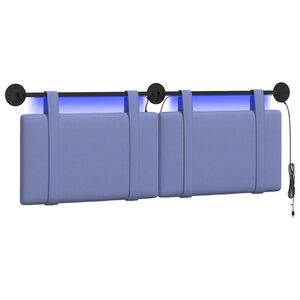 vidaXL T&ecirc;te de lit suspendue Bleu denim Tissu