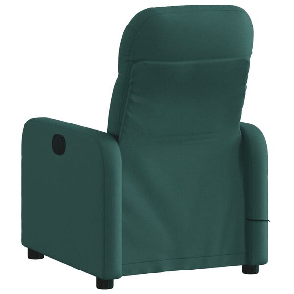 vidaXL Fauteuil de massage inclinable Vert fonc&eacute; Tissu