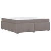 vidaXL Cadre de lit avec matelas Taupe 200 x 200 cm tissu