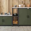 vidaXL Rangement de cuisine Vert olive 60 x 50 x 92 cm Acier