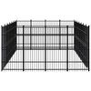 vidaXL Chenil d'ext&eacute;rieur pour chiens Acier 25,8 m&sup2;