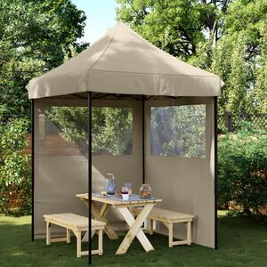 vidaXL Tente de r&eacute;ception pliable escamotable avec 2 parois lat&eacute;rales