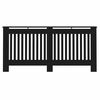 vidaXL Cache-Radiateur 2 pcs Noir 172 x 19 x 81,5cm Bois d'ing&eacute;nierie