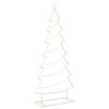 vidaXL Sapin de No&euml;l en m&eacute;tal avec support KUOPIO 210 cm Acier Dor&eacute;